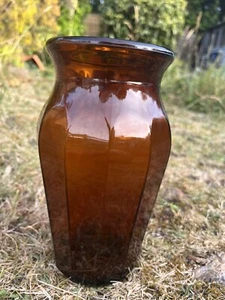 Vintage Amber apothecary Medical Pharmacy Jar - Picture 1 of 3