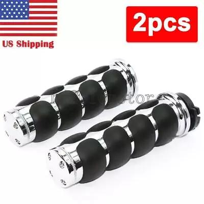 Chrome 1" Handlebar Hand Grips For Suzuki Boulevard S83 C50 C90 M50 M90 M109R - Image 1 of 4