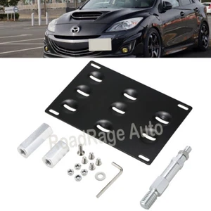 Front Bumper Tow Hook Hole Eye License Mount Bracket For 10-13 MazdaSpeed 3 - Picture 1 of 4