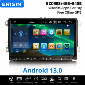 8-Core Android 13 Autoradio Per VW Jetta Passat Tiguan Golf 5/6 Skoda SEAT Navi - Imagen 1 de 18
