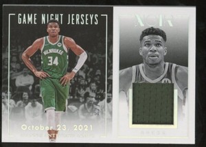 2022-23 Panini Noir Giannis Antetokounmpo  Game Night Jerseys 82/99