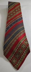 Robert Talbert Men's Necktie English Hand block Stripped Paisley 100% Silk 3.5 - Picture 1 of 10