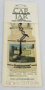 Yankee Candle Paper Car Air Freshener Clean Cotton Vintage - Picture 1 of 6