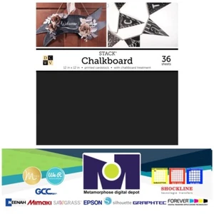 DCWV®️ CHALKBOARD PAD BLACK 12"X12" 36/PKG PS-005-00562 - Picture 1 of 6