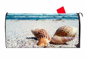 Shells 1 Vinyl Magnetic Mailbox Cover Made in the USA - Picture 1 of 1