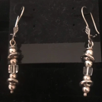 Pendientes colgantes de plata de ley 925 de cristal Silpada W0500 difíciles de encontrar Foto 1 de 4