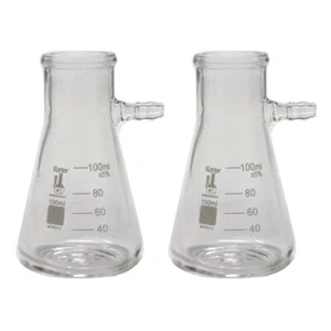 100ml Filtering Flask Bolt Neck Tubulation Heavy Wall KarterSci(Pack of 2) - Bild 1 von 1