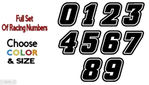 Set Of Racing Numbers Motorcycle JDM Euro MotoCross Vinyl Decal Sticker - Picture 1 of 3