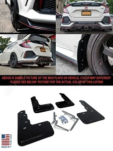 Rally Armor UR Black Mud Flaps w/ Dark Grey Logo for 2017-2021 Civic Type R FK8 - Bild 1 von 10