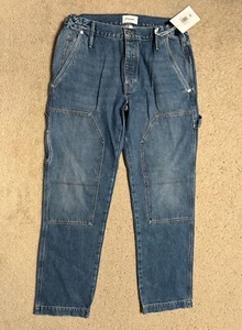 Men's FRAME Jeans, (31W x 32L) Workwear Cargo Denim Blue carpenter NEW nwt - Picture 1 of 16