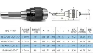 R8-APU16-M12 CNC Milling Chuck Holder Milling Workholding R8 APU16 - Imagen 1 de 1
