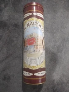 Vintage Cylindrical Tin / Macy’s New York / Worlds Largest Store / New York - Picture 1 of 4