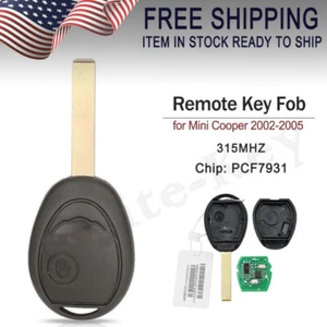 For 2002 2003 2004 2005 Mini Cooper New 2Button 315MHZ Remote Key Fob With Code - Picture 1 of 5