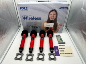 Pyle Portable UHF Band Receiver System, 4 Channel Wireless Microphone System - Picture 1 of 4