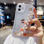 Bling Glitter  Case For Apple iPhone 14 13 12 11 Pro Max Pearl Strap Cover
