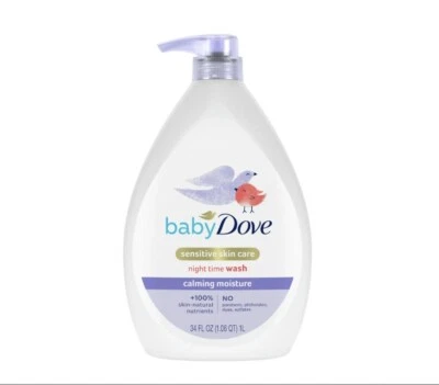 Jabón corporal para piel sensible Baby Dove hidratación calmante hipoalergénico 34 oz Foto 1 de 3