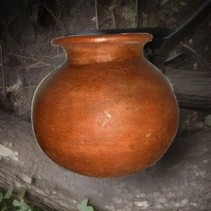 Jarrón antiguo 7x6 fondo redondo cerámica hecho a mano cerámica panameña - Imagen 1 de 10