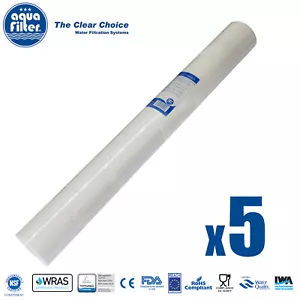 Aquafilter 20" x 2.5" 20 Micron Sediment Cartridge Water Filter x 5 FCPS20-L - Picture 1 of 2