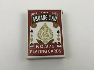 SHUANG TAO 375 Playing Cards Vintage Scarce Complete Deck w/Box + 2 Jokers - Picture 1 of 12