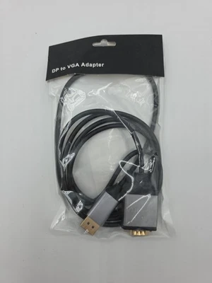 Display Port to VGA Cable Adapter Converter Video HDTV PC Monitor Desktop Laptop - Image 1 of 4