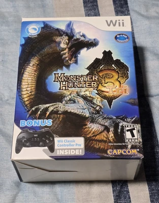 Monster Hunter 3 Tri Nintendo Wii Bundle With Classic Controller Pro & Game New - Image 1 of 4