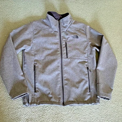 North Face Softshell Jacket Mens Large Gray Apex Bionic Windwall Lined - Image 1 of 4