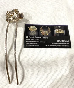 Claudia Carreon Designs Hair Fork/Pin, silver - Picture 1 of 6