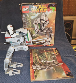 2005 RETIRED LEGO 7250 Star Wars Clone Scout Walker Complete! w/ Box, Manual