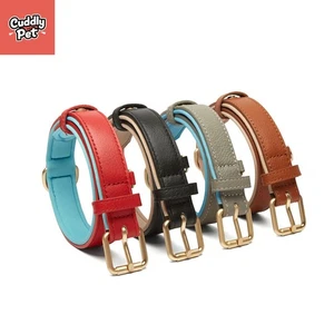 Soft Leather Dog Collar - Hypoallergenic Lining, Secure Buckle (XS/S/M/L) - Picture 1 of 18