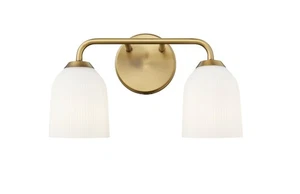 Vintage Brass  Bathroom Vanity Light from the Norah Collection - Picture 1 of 1