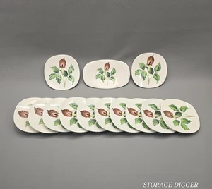 Vintage Set Taylor Smith Taylor Conversation Keramik 12 Untertassen & 1 Servierplatte - Bild 1 von 18