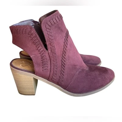 Nuevo sin etiquetas Botín Madeline Allspice Punta Cerrada Tacón Grueso, Cabernet, Talla 10 Foto 1 de 4