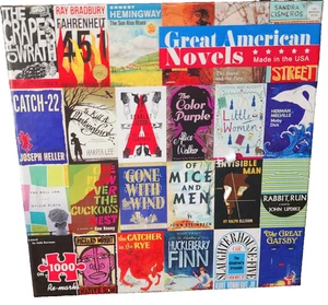 Re-marks Great American Novels puzzle 1000 pezzi - completo + mini poster - Foto 1 di 7