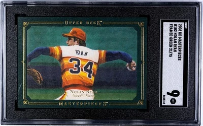 Nolan Ryan 2008 UD Masterpieces Framed Green Card #102- /75- SGC Graded 9 Mint - Image 1 of 2