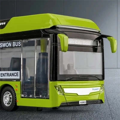 Luxury Electric Airport Business Bus Alloy Model Diecast Metal City Tour Toy - Image 1 of 4
