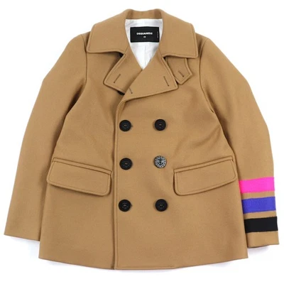 DSQUARED2 pea coat Double Breasted with Strap and Lined Sleeves 48 S74AA0264 - Image 1 of 4