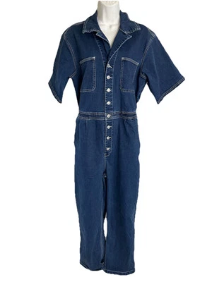 Jordache Vintage Denim Jumpsuit Women's Size XL Retro Button Up  Rodeo - Image 1 of 4