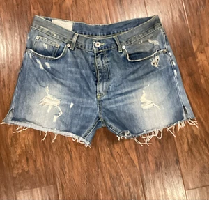 DONDUP Womens Distressed Denim Shorts Size 29 - Picture 1 of 6