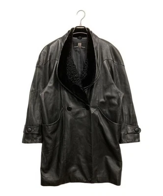 BALMAIN                    Lambskin coat Leather coat Coat black - Image 1 of 4