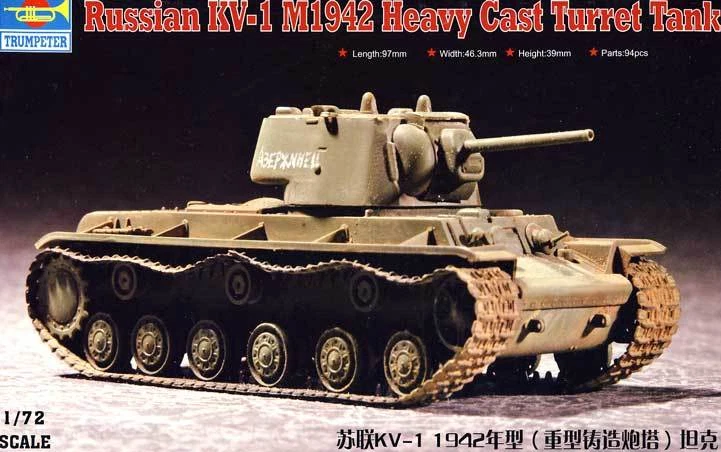 Trumpeter Russo KV-1 M1942 M 1942 Russia Serbatoio Panzer Modello Kit 1:72 Kit - Immagine 1 di 1