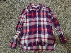 Old Navy 'The Classic Shirt' Pink, Blue & White Plaid Button Down Small - Picture 1 of 6