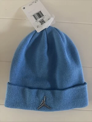 Michael Jordan Jumpman Logo Cuffed Youth Blue Beanie Winter Hat - Image 1 of 4