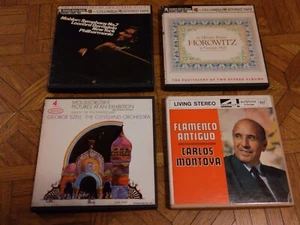 4 Lot CLASSICAL Reel To Reel Tapes Carlos Montoya, Moussorgsky, Mahler, Horowitz - Foto 1 di 24