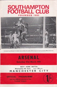 1969/70 SOUTHAMPTON V ARSENAL 21-03-1970 DIVISION 1 - Picture 1 of 1
