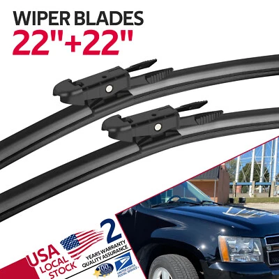 Par de limpiaparabrisas sin soporte de 22" y 22" para GMC Sierra 2500HD 2007-2013 Foto 1 de 4