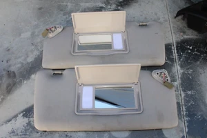 06-14 Subaru B9 Tribeca - Driver Passenger Sun Visor Set Gray Cloth HomeLink OEM - Picture 1 of 3