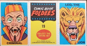Carpetas de cómic Topps 1966 #19 - Gold Metalman - Leo el León casi nuevas - Imagen 1 de 3