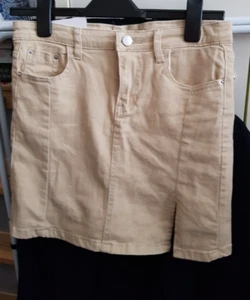 FASHION JEANS womens amber zip button up stretch mini skorts - Picture 1 of 5