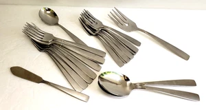 Vtg Mid Century Modern 21 Pieces Accent Oneida STAINLESS STEEL - Picture 1 of 3
