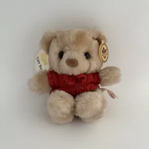 Russ Luv Pet Small Teddy Bear Plush Stuffed Animal Theodore Wearing Sweater 5.5” - Picture 1 of 5